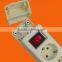 European style 6 way extension power strip with earth and switch (E9006ES)