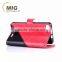 For iphone 6s 6 plus Double color PU wallet leather case with strap stand case with inside TPU Cell phone case