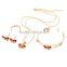 Children and women jewellry 4 pieces zinc alloy rhinestone butterfly jewelry set                        
                                                                                Supplier's Choice