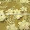 3D lace new rhinestone lace high quality net dantel lace Swiss lace for wedding garment arti