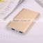 Slim design 10000mAh dual usb output mobile phone power bank charger with custom laser engraving logo and gift box package