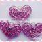 heart shape glitter craft for decoration, gift promotion, kids diy,buttons,garment accessory