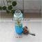 500ml wide top pyrex glass water bottle with bamboo top
