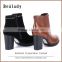 Wholesale fashion sheep suede leather 8cm high heel ankle boots