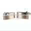 Popular Satin Finished Cuffs Engraveable Rectangular Cufflinks