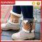 Open Knitted Girls Leg Warmers Boot Cuffs with Side zipper
