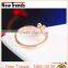 Fashion bow tie ring with heart pendant gold heart ring wholesale