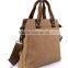 Custom Vintage Style Canvas Hand and Shoulder Men Laptop Briefcase for Business