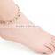 Evil Eye Charm Beads 18K Gold Plated Barefoot Sandal Anklet