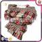Customize fashion women woven tartan plaid blanket scarf