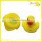 Squeeze vinyl toy numbered pvc yellow duck weighted