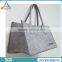 Custom grey felt tote bag handmade felt shopping bags