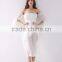 Latest Design Fashion Sexy Spring Off Shoulder White Apparel Dresses