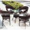 PE rattan garden table chair set for outdoor furniture