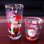 Happy holidays christmas tree old fashion drink glass set 4