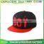 guangzhou factory custom kids hip hop caps black and red embroidery kids caps and hats