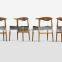 Metal frame restaurant wood wishbone chair