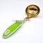 Hot sale New design TPR handle gold plating stainless steel serving ladle