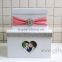 Elegant wedding box with heart shape photo frame
