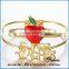 Hot Items Women Gold Bracelet Charms Jewelry With Lucky Apple