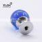 1 inch light blue polished chrome zinc base dresser drawer glass door pull handle
