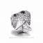 X240 Handcraft S925 Sterling Silver Personalized Paved Crystal Zircon Heart Angel Wing Charm beads