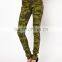 Women Camo Skinny camouflage print Jeans pants (LOTX265)