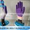 13g BLUE polyester liner, latex smooth fully coating, sandy latex palm&thumb coated work glove