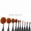 10 PCS/SET Cosmetic Brushes Makeup Tools Eyebrow Eyeliner Lip Facial Makeup Oval Brushes