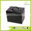Black Luxurious Leather Jewelry Ring Earring Box Case With Mirror & Lock Leather Jewelry Box