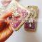 Bling bling glitter floating star quicksand brooch clear tpu phone case for iphone 6