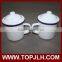 thermal printable white enamel mugs with lids from China supplier