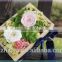 Custom logo printing flower packaging box/square flower box/flower gift box with square floral foam