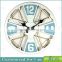 beautiful rustic green finish modern design wood wall clock