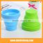 Silicone Folding Mug Cup, Food Grade Silicone Drinking Cup, Collapsible Silicone Cup
