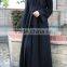Guangzhou clothing OEM Lace diamante detailing Azra semi open jacket abaya