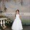 new white capsleeve gown flower girl dress for wedding