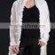 Ladies fashion cashmere fur trim evening dress cape