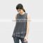 Alibaba China Ladies Sleeveless Irregular T-shirt 100%Cotton T-shirt