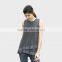  China Ladies Sleeveless Irregular T-shirt 100%Cotton T-shirt