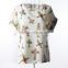 Hot Sale European style plus size batwing sleeves printing Chiffon Blouse shirt for women , Casual Chiffon Blouse &tops