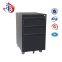 Mobile Three Drawer Pedestal Black Door Filing Cabinet