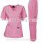 2014 hot sale medical uniform Missy fit V neck women's scrub set formal matching tops&pants