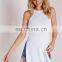 2016 Women Fashionable Casual Open On Side Spaghetti Strap White Tank Top