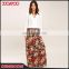 Custom Design Women Floral Print Maxi Wrap Skirt African Print Long Maxi Skirt