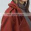 loops on the shoulder and cuffs turn down collar women long coat