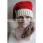 Christmas Clothing Santa Claus Men Women Adult Red Knitted Hat Beard Beanie Mustache - Brown Beard