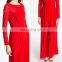 T-JP520 Prival Label Red Long Sleeve Maxi Muslim Womens Jumpsuit