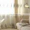 Fashion style embroidery design fancy embroidered flower applique linen sheer curtain