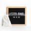 Shabby Chic Farmhouse Rustic frame felt letter board  with oak frame
